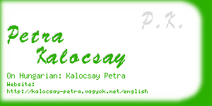 petra kalocsay business card